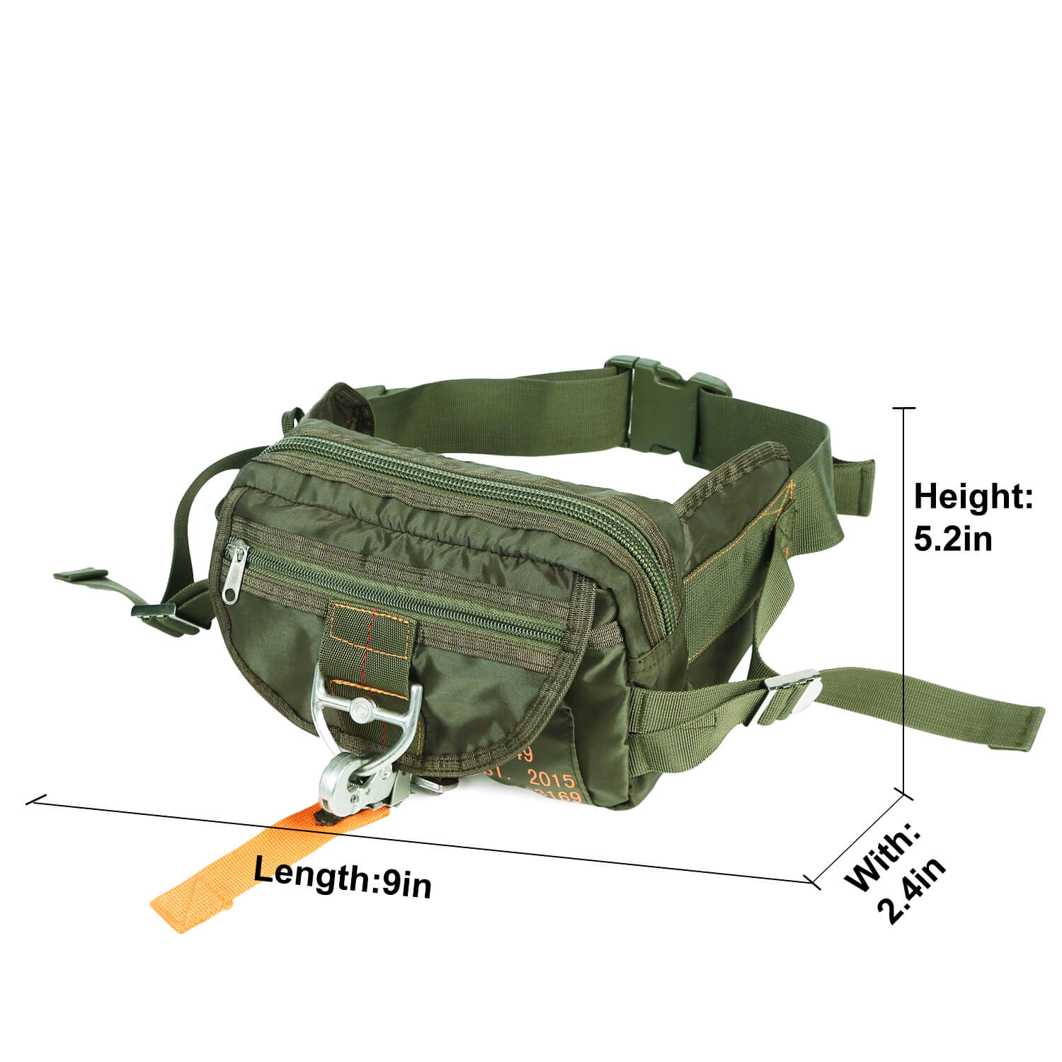 Aqua resistens Nylon Military Waist Hiking Fanny Pack 