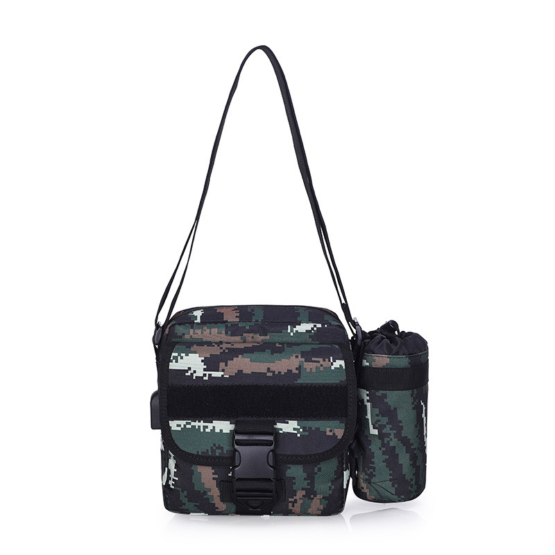 Delapsum USB Crossbody Pera Men's Camo magna capacitatem humerum Bag 