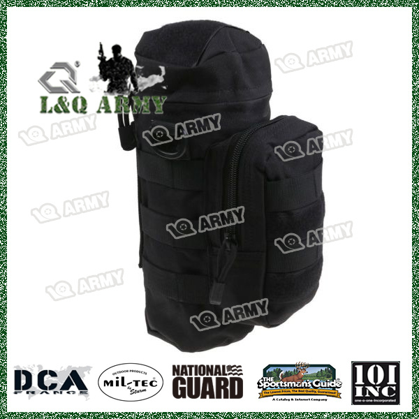 Militray Tactical Molle Zipper Water Bottle Hydration Pouch Bag Carrier 